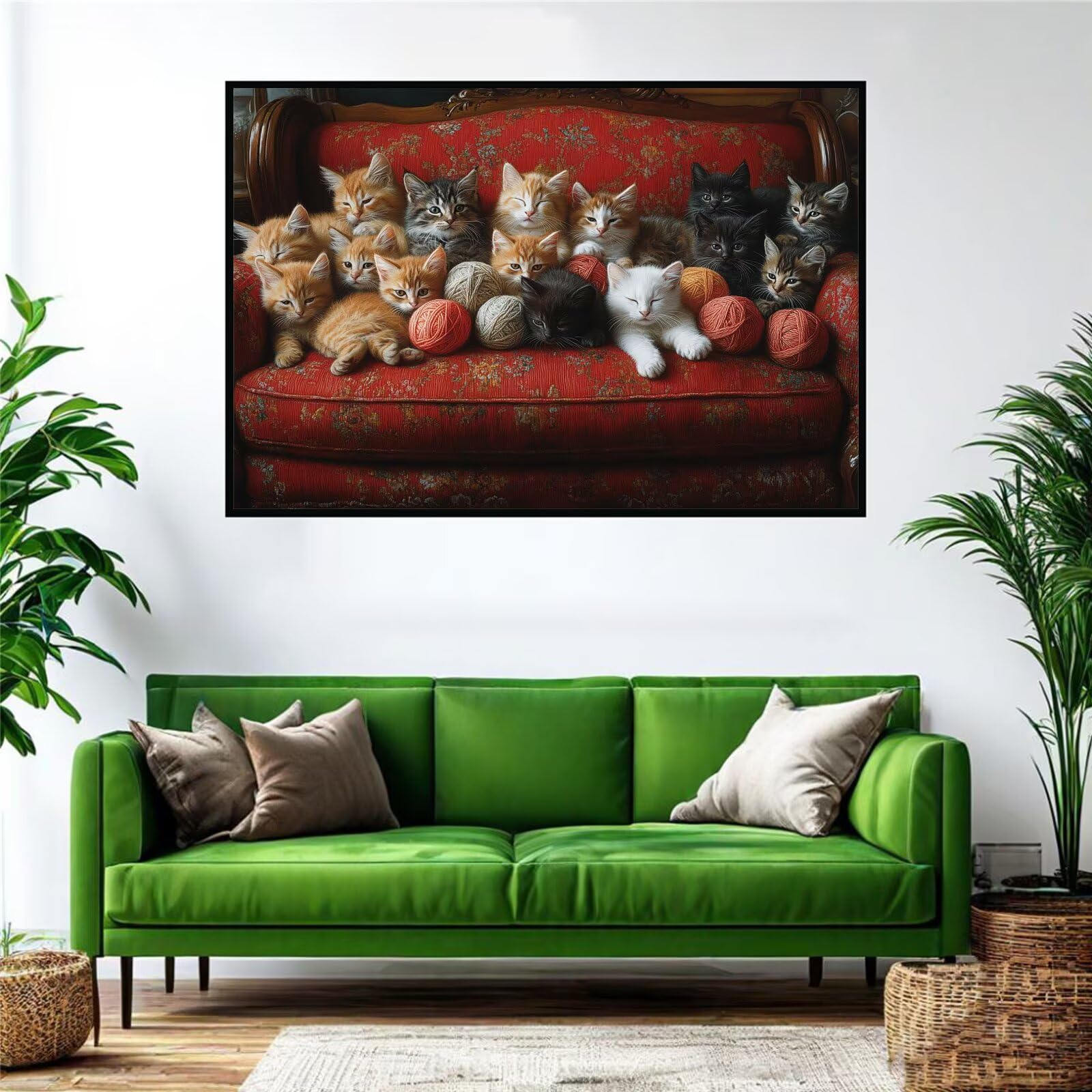 Puzzle 2000 Teile Erwachsene Katze 100x70cm,2000pcs Klassische Puzzles Tier Anspruchsvoll Jigsaw Spielzeug Puzzlespiel Lernspiel Impossible Holzpuzzle Geeignet für alle Altersgruppen Geschenk P-884