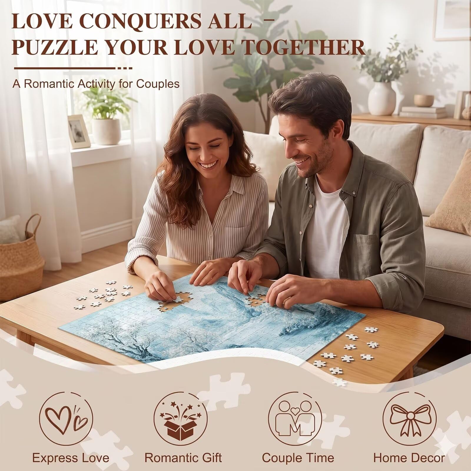 paesaggio Nevicare Puzzle 4000 Pezzi per Adulti, Puzzle in Legno - Collezione Classica con Poster Incluso - Sfida di Concentrazione e Passatempo Antistress, Gioco per Famiglia, 141 x 87 cm f0-529