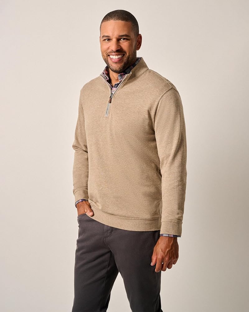 johnnie-O Sully 1/4 Zip Pullover Cedar/S at Amazon Men's Clothing