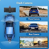 Vista 3 de Carpuride W903 Wireless Carplay & Android Auto with Dash Cam - 9.3" HD IPS Touch Car Play Screen for Car, 4K Front & 1080P Rear Camera, Loop