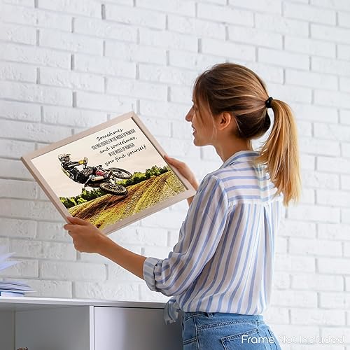 Miniatura 7 de Inspirational Wall Art Co. - Encuéntrate a ti mismo - Motocross Fox Moto Regalo Adolescentes Dirtbike ATV Freestyle Racing Regalo Niños Motivación