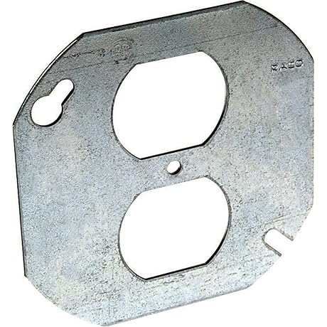 4-Inch Flat Single Duplex Octagon Box Cover by RACO