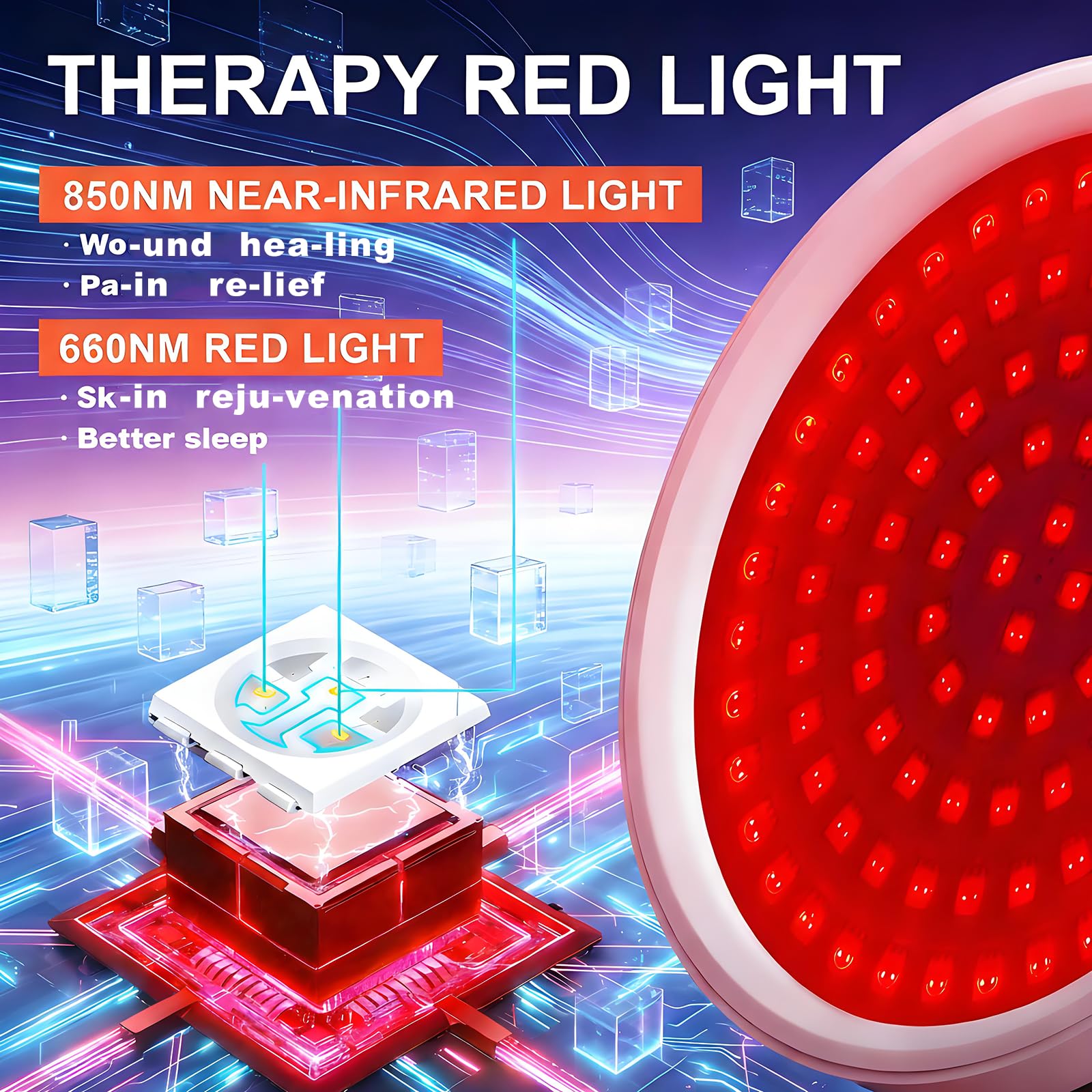 Lámpara de Terapia de Luz Roja e Infrarroja 660nm 850nm, Lámpara LED con Base, Luz Roja para Cara y Cuerpo, Diseño Cuello de Cisne, 100 LEDs, 9 Niveles, Brazo Ajustable, Temporizador