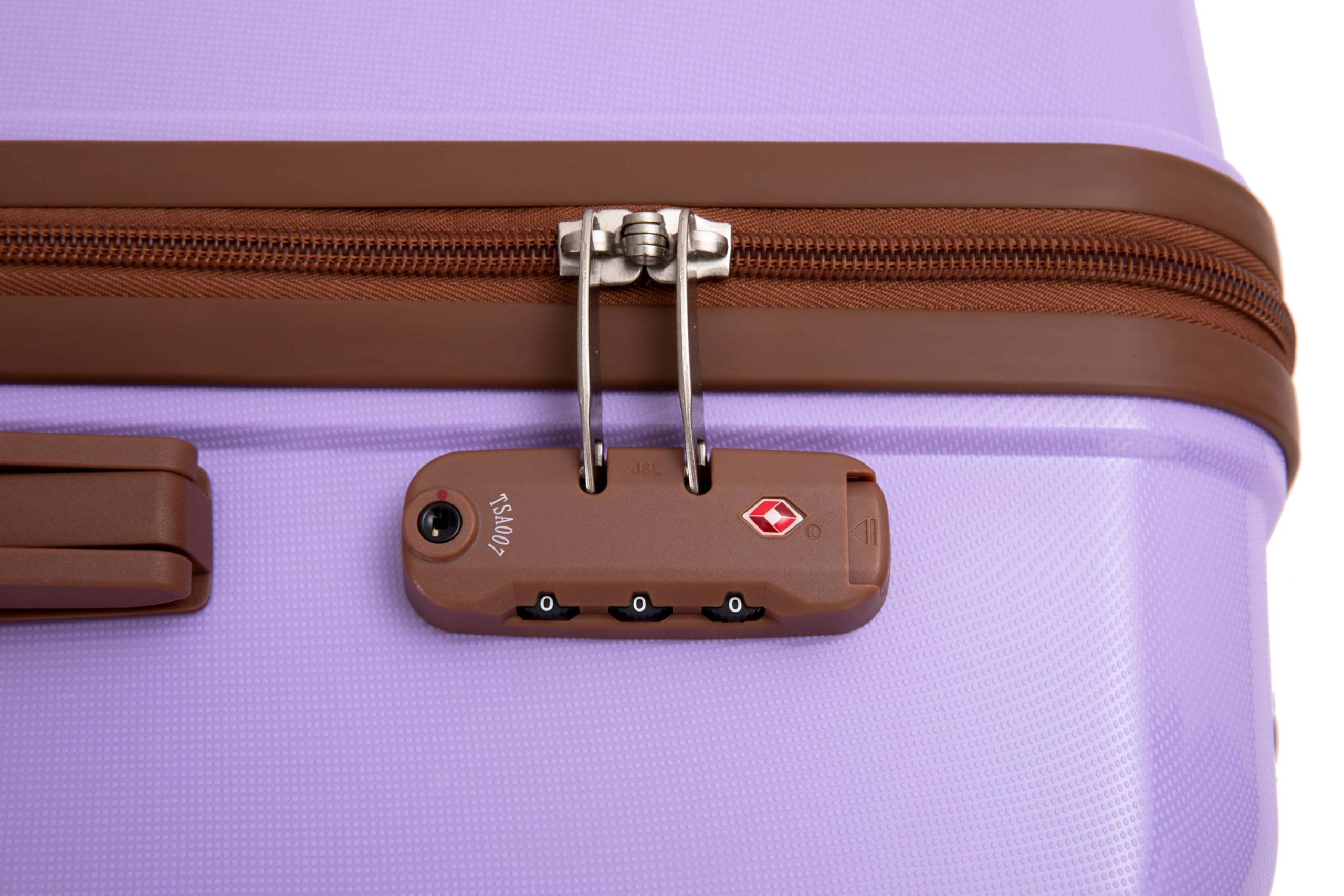 Travelhouse Ascona - Set di 5 bagagli, valigetta con ruote, policarbonato + custodia rigida ABS, borsa da viaggio e beauty case, set di bagagli a mano, viola/lilla, 77x30x53 cm, Set di valigie