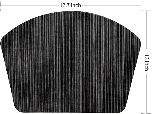 Miniatura 2 de FunWheat Juego de 6 manteles individuales de vinilo lavables para mesa de comedor, duraderos, tejidos, con cuña, de 17.7 x 13 pulgadas, fáciles de