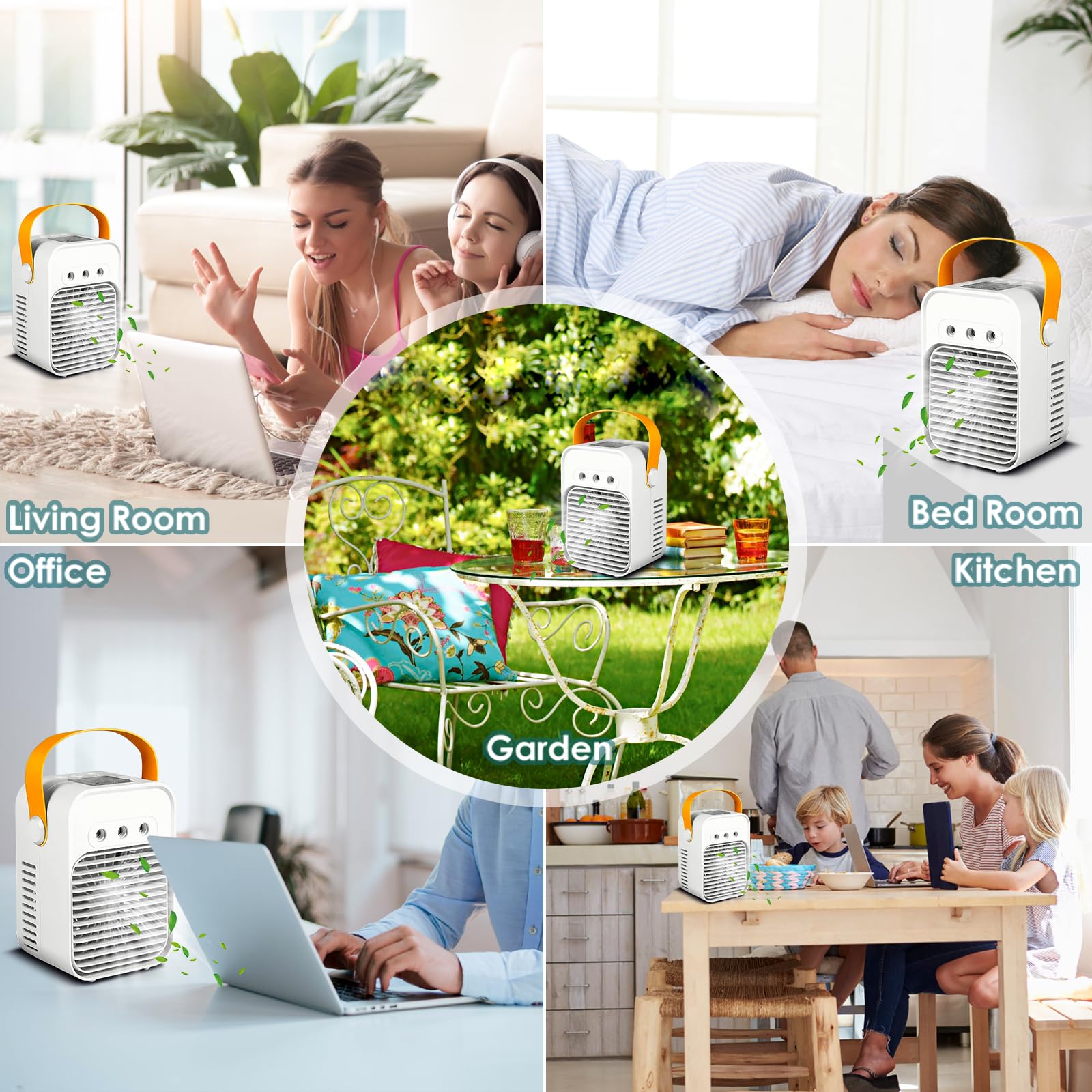 Mini Climatiseur De Voiture/ Bureau 3 En 1 – Ventilateur, Brumisateur, Humidificateur, Rechargeable USB