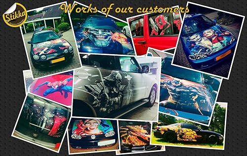 Miniatura 3 de Stikka Calcomanía de vinilo para capó de automóvil, diseño de leopardo y gato salvaje, 49 x 61 pulgadas (49.2 in x 61.0 in)