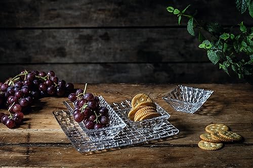 Miniatura 6 de Nachtmann Bossa Nova Collection - Juego de 4 cuencos para inmersión, cuadrados, de 3 pulgadas, para salsa, aperitivos y nueces, plato para virutas y