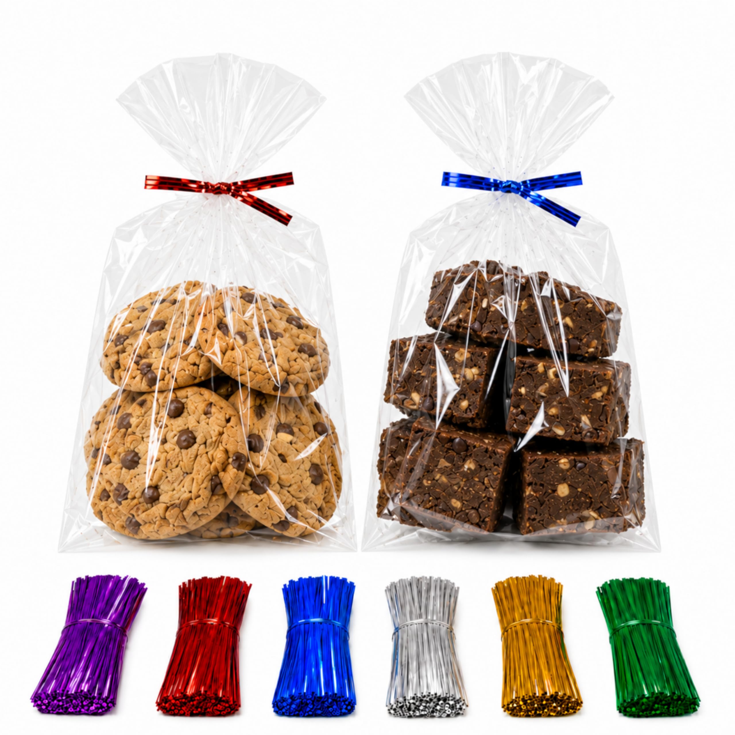 6x9 Cellophane Treat Bags with Ties 200 Clear Goodie Cookie Bags — Amazon image 16