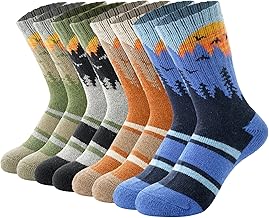 Bonangel Thick Merino Wool Thermal Socks for Boys and Girls, Winter Warm Winter Boot Socks, Cushioned Socks for Outdoor, Hiking, Sports, Skiing (4