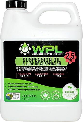 WPL Aceite de suspensión de bicicleta de alto rendimiento 1L Aceite de bicicleta premium para amortiguadores y horquillas Proporciona lubricidad