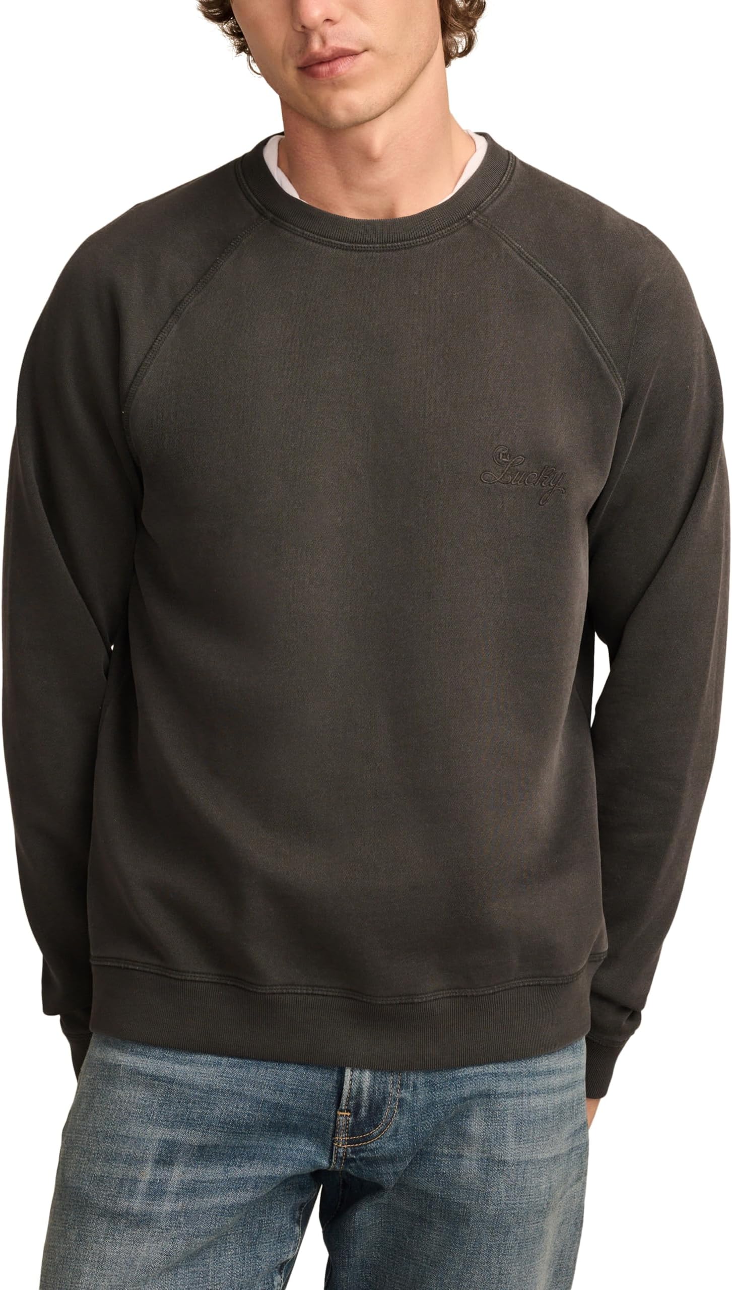 Men's Fleece Logo Raglan Crew