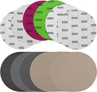 Sanding Discs, 125mm Sanding Discs Pads 1000/1500/2000/3000/4000/5000 Grits, Round Sanding Discs Hook and Loop for Sander (24pcs)