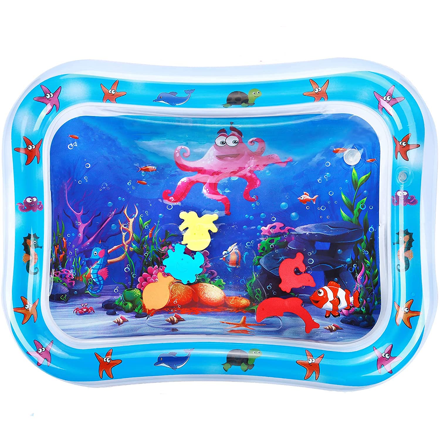 Motevia Baby's Inflatable Tummy Time Water Mat for Early Development Activities (Age 3 to 12 Months)