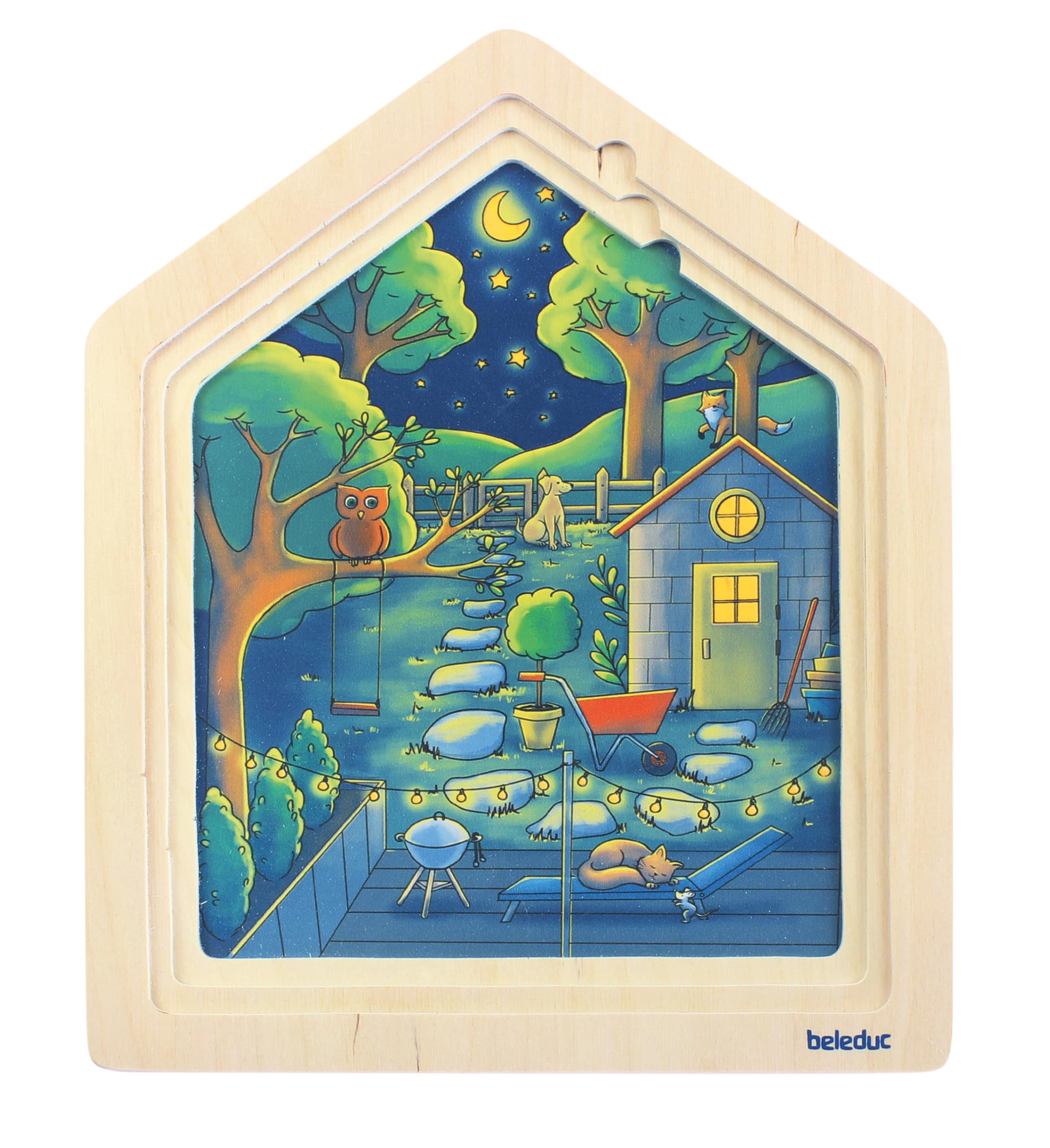 beleduc Lagenpuzzle Zuhause, Holzpuzzle