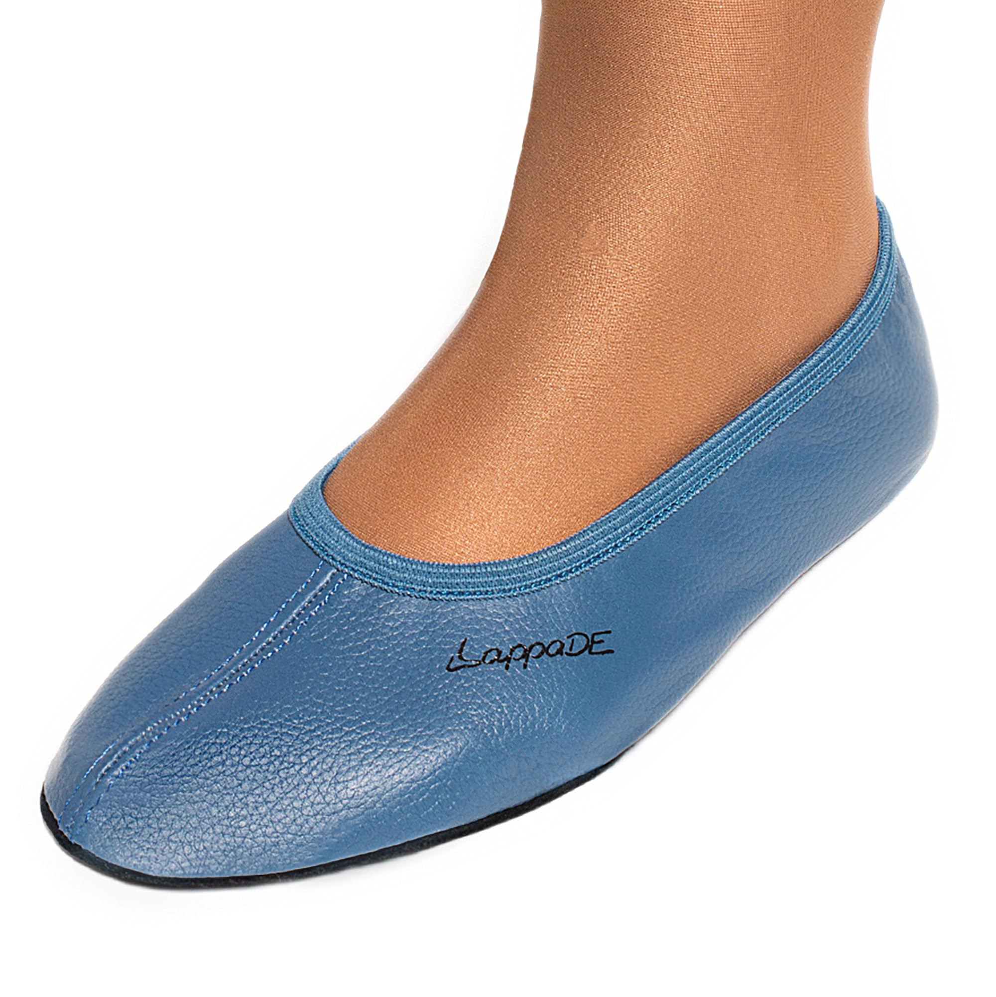 Lappa.de Nero, Bianco, jensblau, Rosa, Lilla, Rosso Scarpe da Ginnastica, Scarpette da Ballo, Turnschläppchen con Suola in Cuoio lappade TGL 28-46