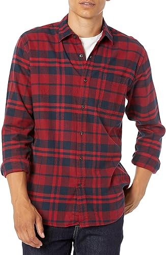 Amazon Essentials Men's Long-Sleeve Flannel Shirt - Discontinued Colors