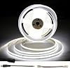 TTWAY COB LED Strip, Dotless LED Strip Light with 480LEDs/M, CRI 90+, 8mm Width, DC24V Led Tape Lights, Daylight White COB LED Lights for Bedroom Decoration (Power Supply Not Included).5M,Cool White [Energy Class F]