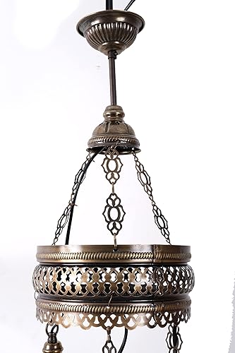 Miniatura 3 de Asylove Lámpara de techo turca, lámpara colgante de mosaico, candelabros turcos, 3 globos, iluminación de techo marroquí, accesorio Art Deco