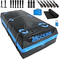 Mockins 35 Cu Ft XL Rooftop Cargo Carrier Bag - 80x40x19 Waterproof Soft-Shell for SUVs & Vans, No Rack Needed