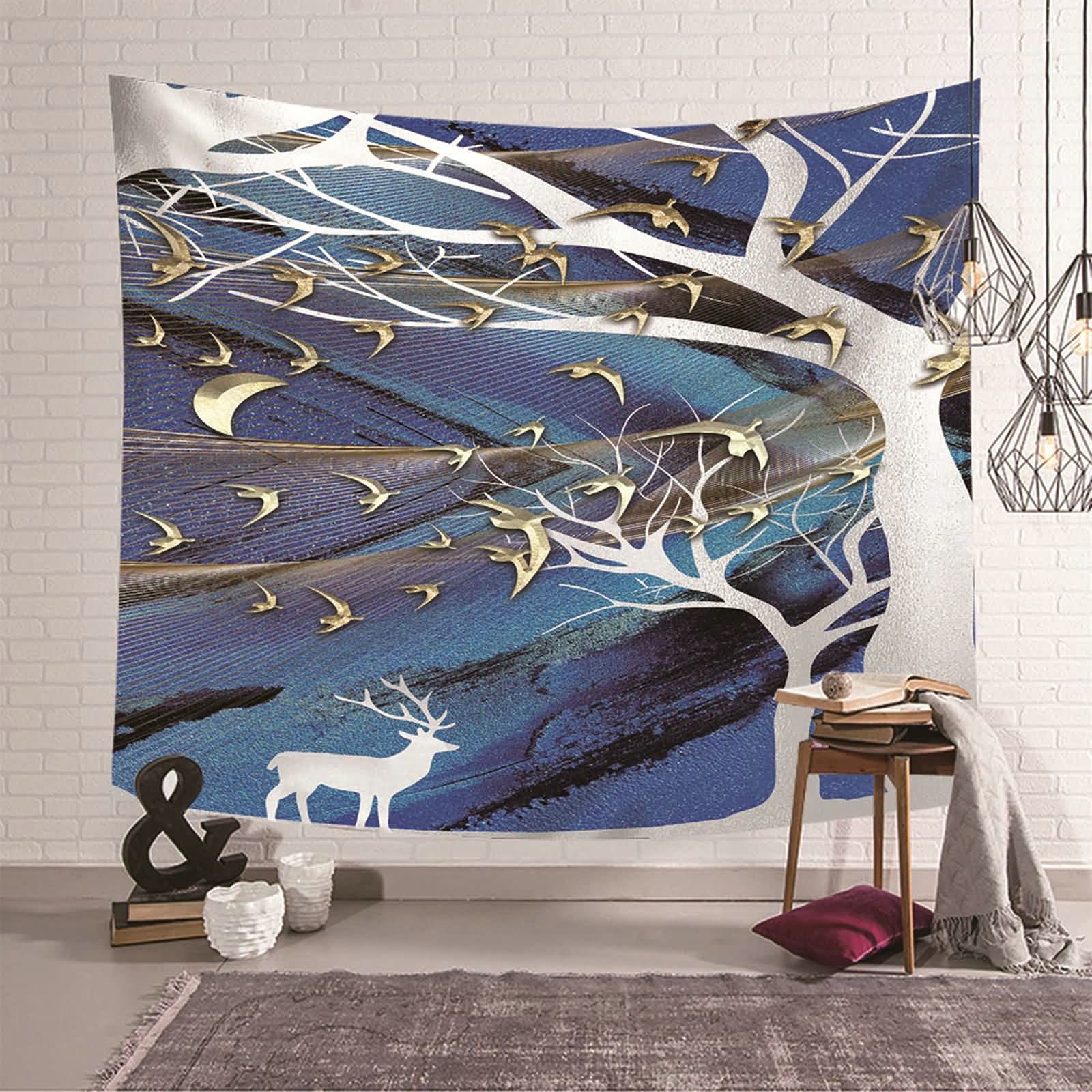 Tapiz de pared KnSam ideal para crear un ambiente de naturaleza en tu dormitorio