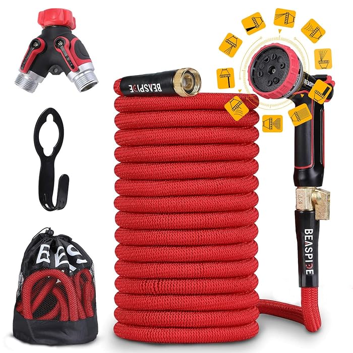 Buy Expandable Garden Hose 75FT, 10 Function HighPressure Nozzle (2
