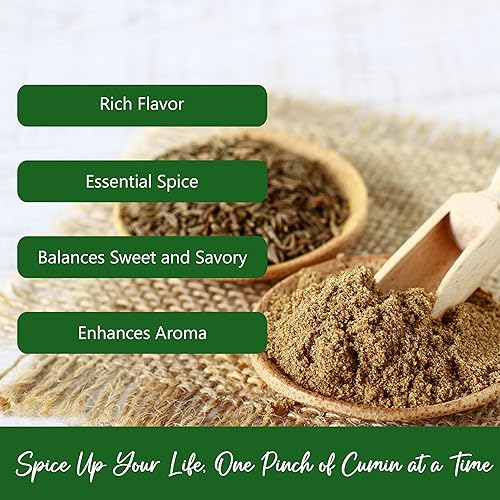 Miniatura 2 de NPG Polvo de comino molido de 1 onza, sin gluten, sin OMG, semillas de comino molidas a granel para platos mediterráneos y del suroeste de Asia