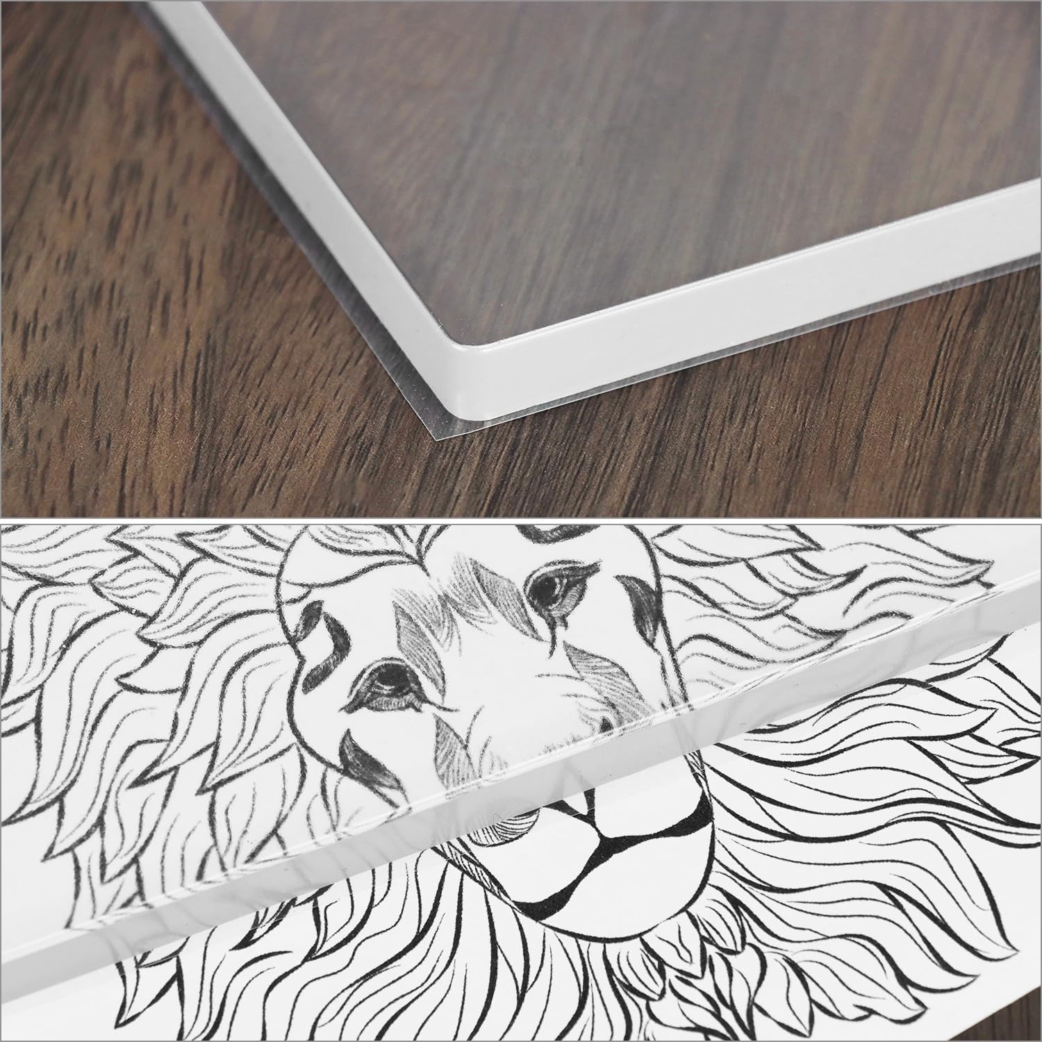 QWORK Monoprinting Print Plate, 8" X 10" and 5" X 7" Gel Plate, 2 Pack Art Plate, Reusable Gel Printing Plate, Printmaking Supplies
