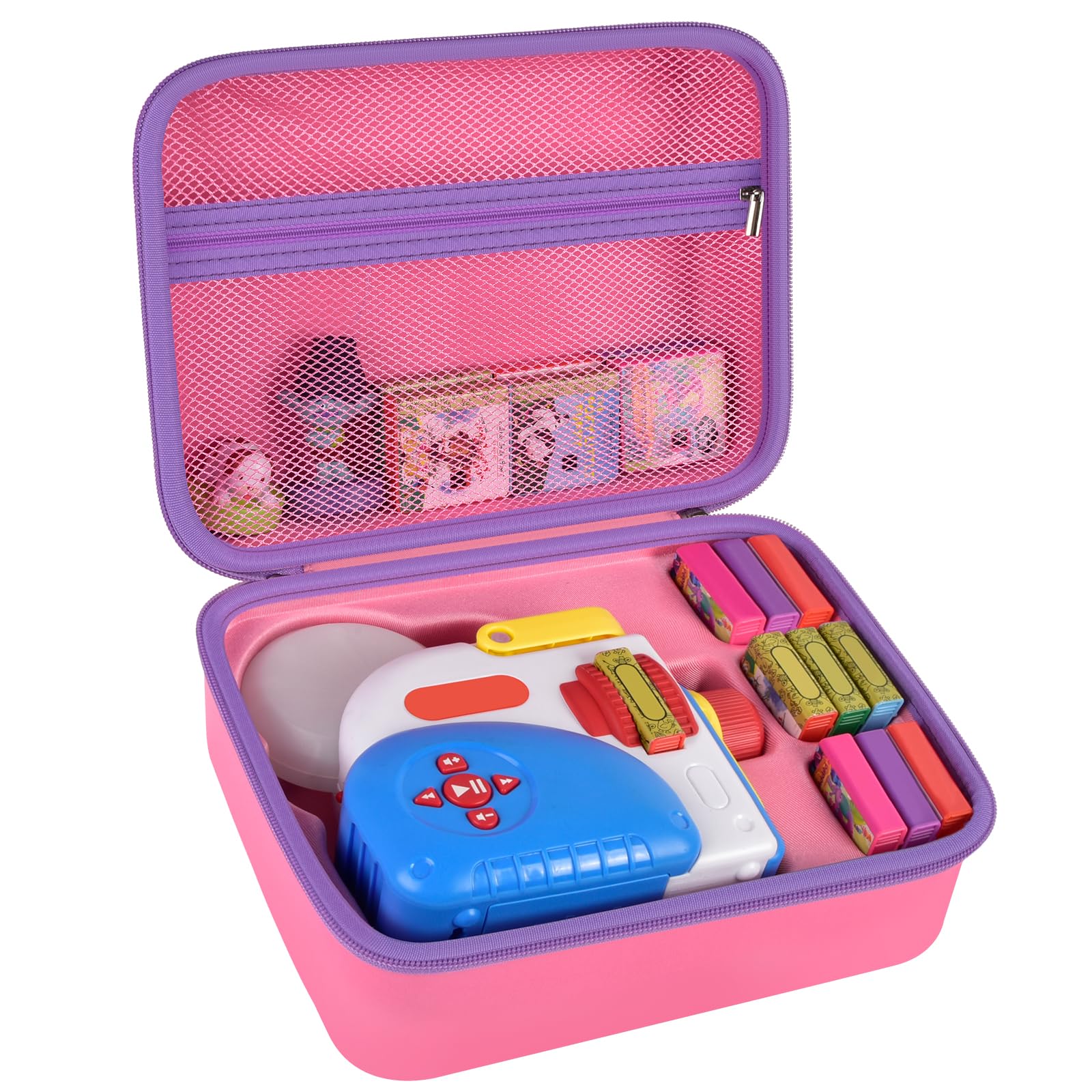 Case Compatible with Little Tikes for Story Dream Machine Books Starter Set, Toys Protective Container for Little Tikes for Storytime Audio Play Real for Littles Character Collection (Box Only), Pink