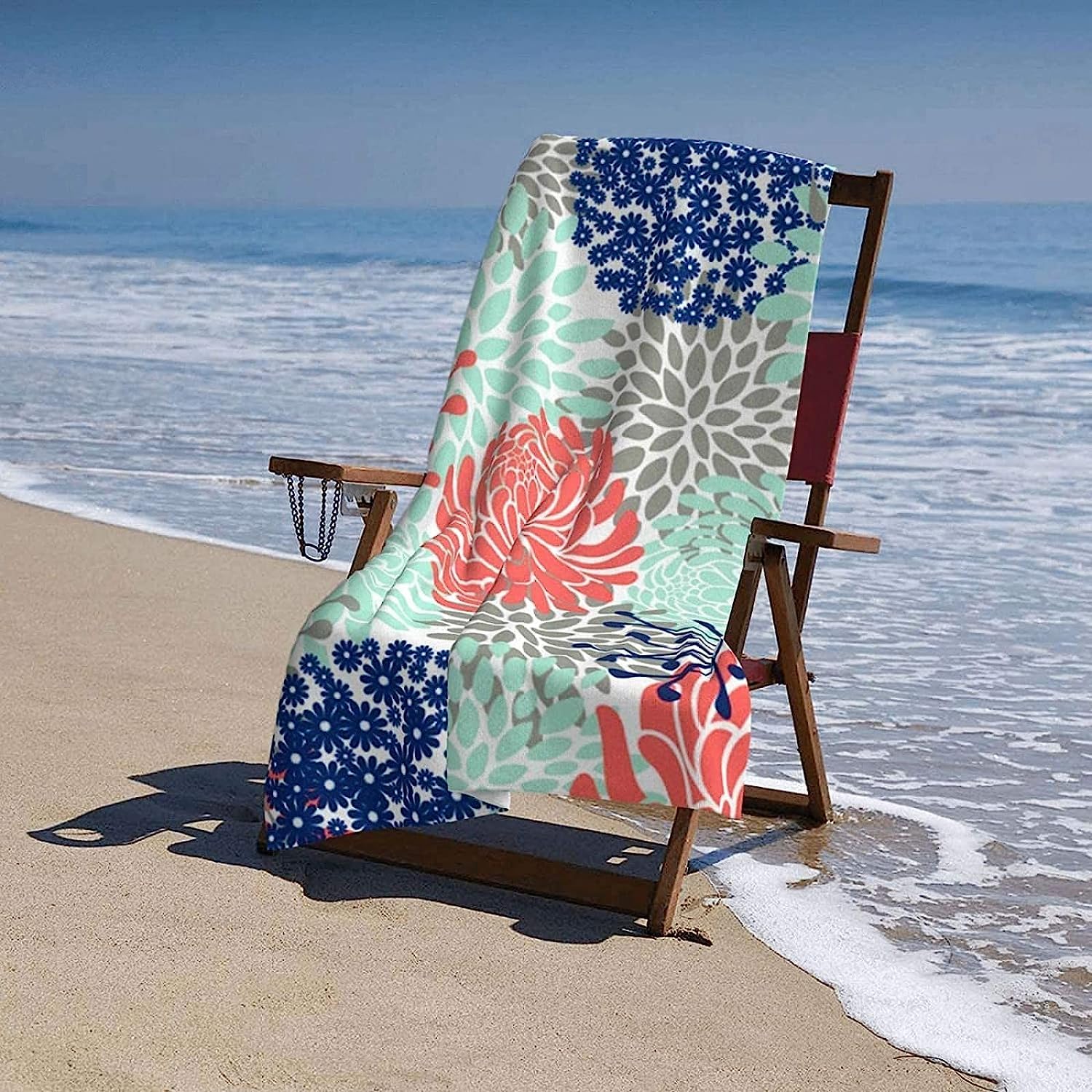 Serviette Microfibre Style Slice 180x90cm – Bleu – Camping, Plage, Voyage