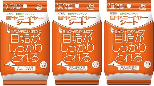 トーラス 目垢トルトル 目ヤニ・イヤーシート 目垢がしっかりとれる 犬猫用 低刺激 30枚入 ×3個 (まとめ買い)