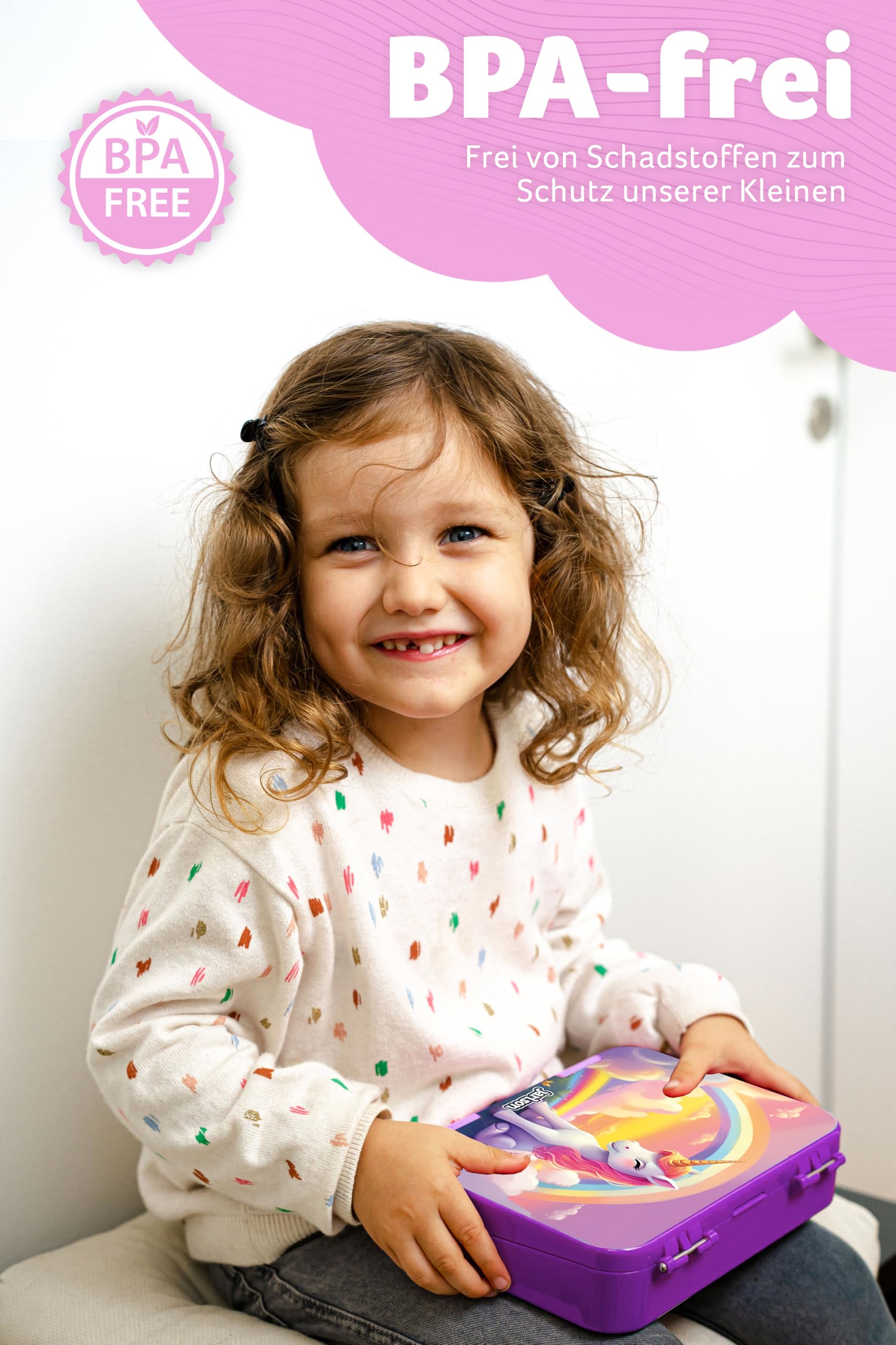 Jarlson® Toni Lunchbox voor kinderen, met vakken, bento box Jarlson® Toni Lunchbox voor kinderen, met vakken, bento box