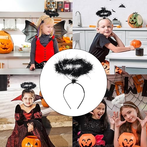 Miniatura 2 de Cartoon Animal Angel Headbands Soft Devil Hair Hoop Animal Cosplay Hairband for Kids Stage Hair Accessories