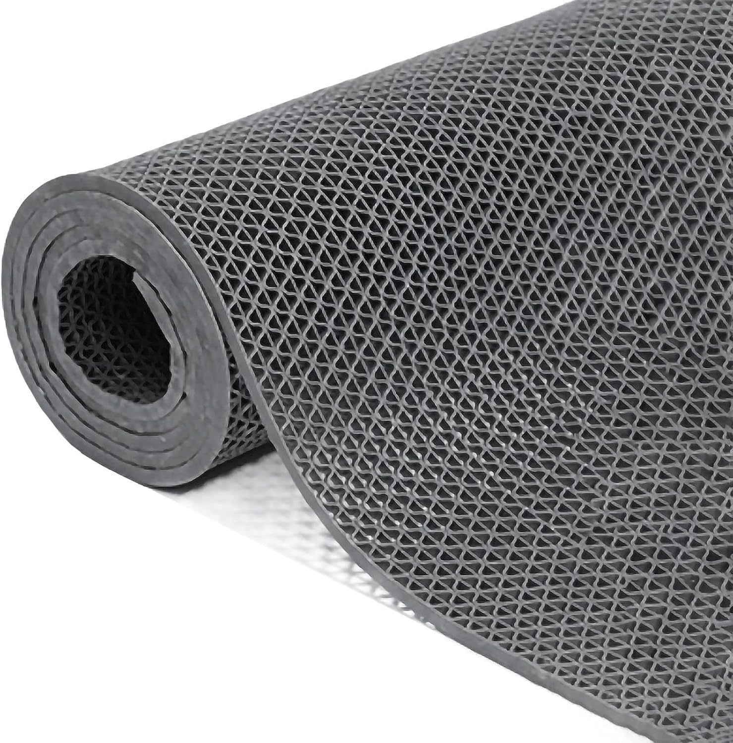 Hpthly Grey Wet Area Carpet, 5Mm Thick Pvc Drainage Non-Slip Mat, Hollow Floor Mat For Bathroom, Swimming Pool, Kitchen,Gray-120X300cm