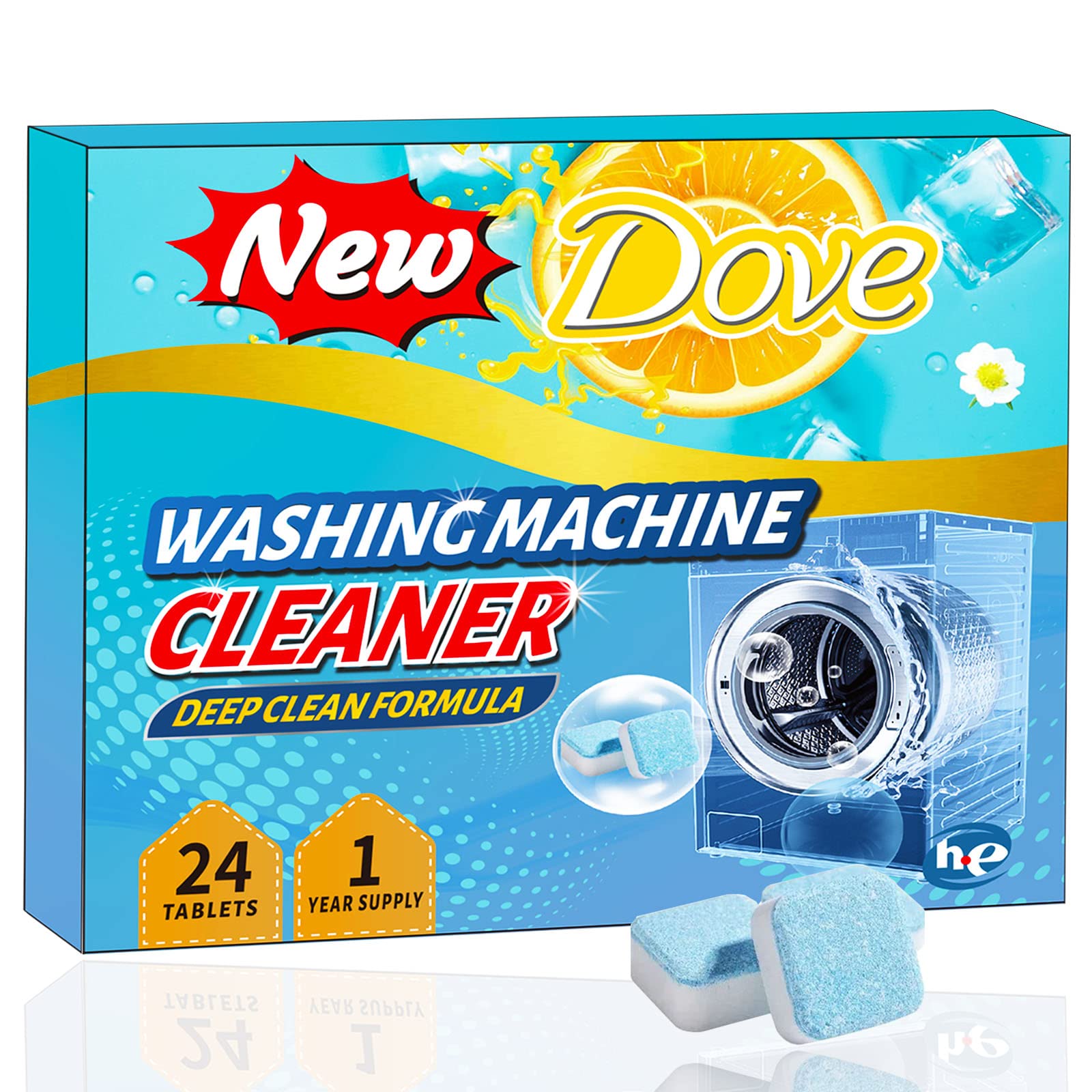 Washing Machine Cleaner Tablets, Front Load and Top Loader Washer