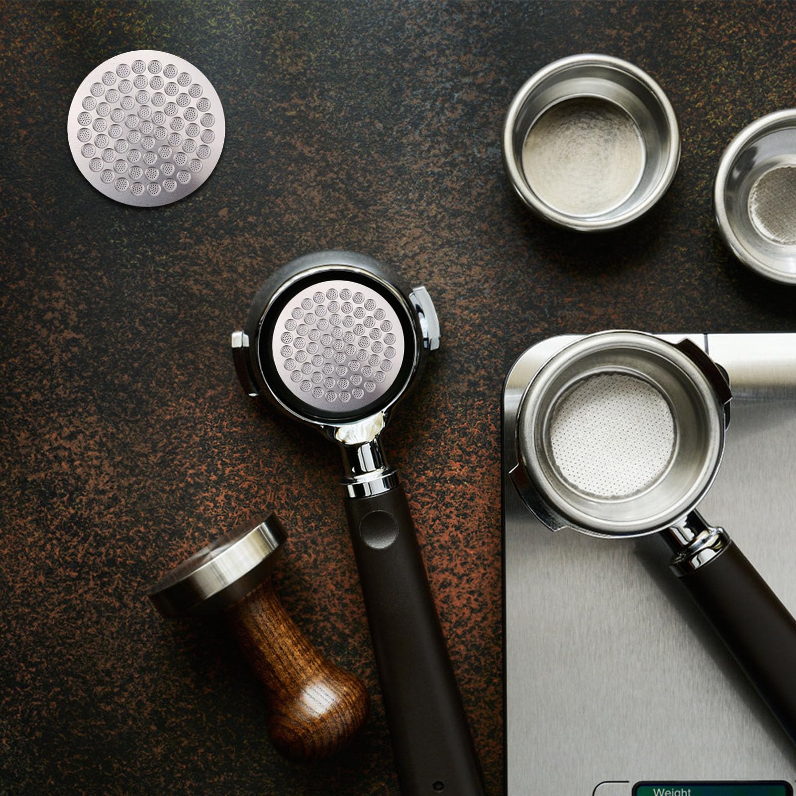 Espresso Puck Screens - Stainless Steel Reusable Filters -3 Espresso Puck Screens - Stainless Steel Reusable Filters -3