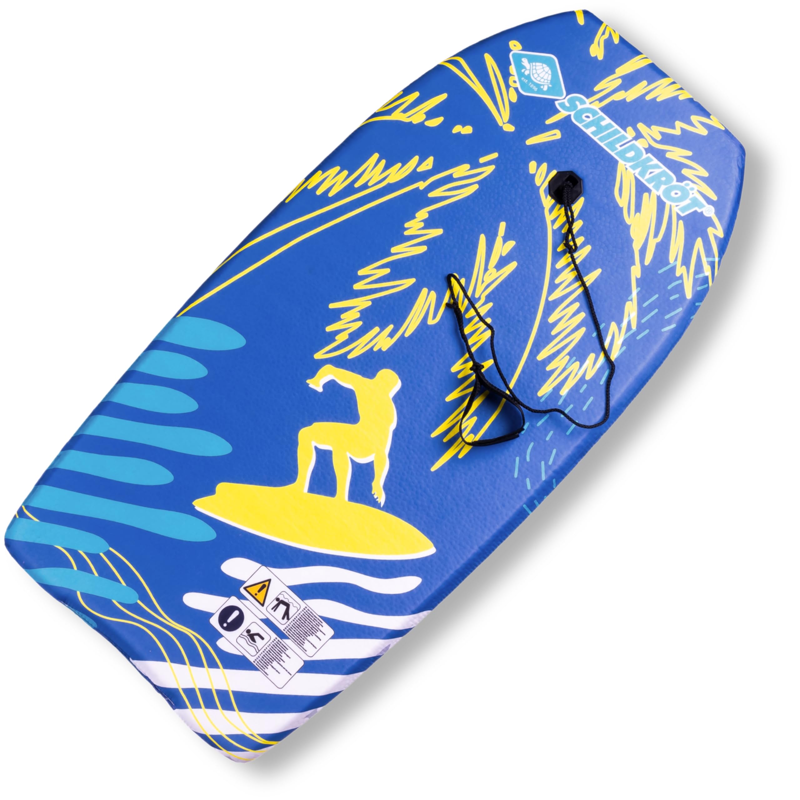 Schildkröt Bodyboard L, Rivestimento in Nylon e Schiuma EPS, Include Cinghia di Sicurezza per Fissaggio a Mano o Piede, Peso Massimo: 75 kg, 970320