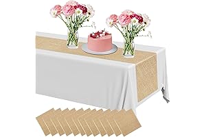 Newwiee 6 Pack Plastic Table Runner for Party Decorations