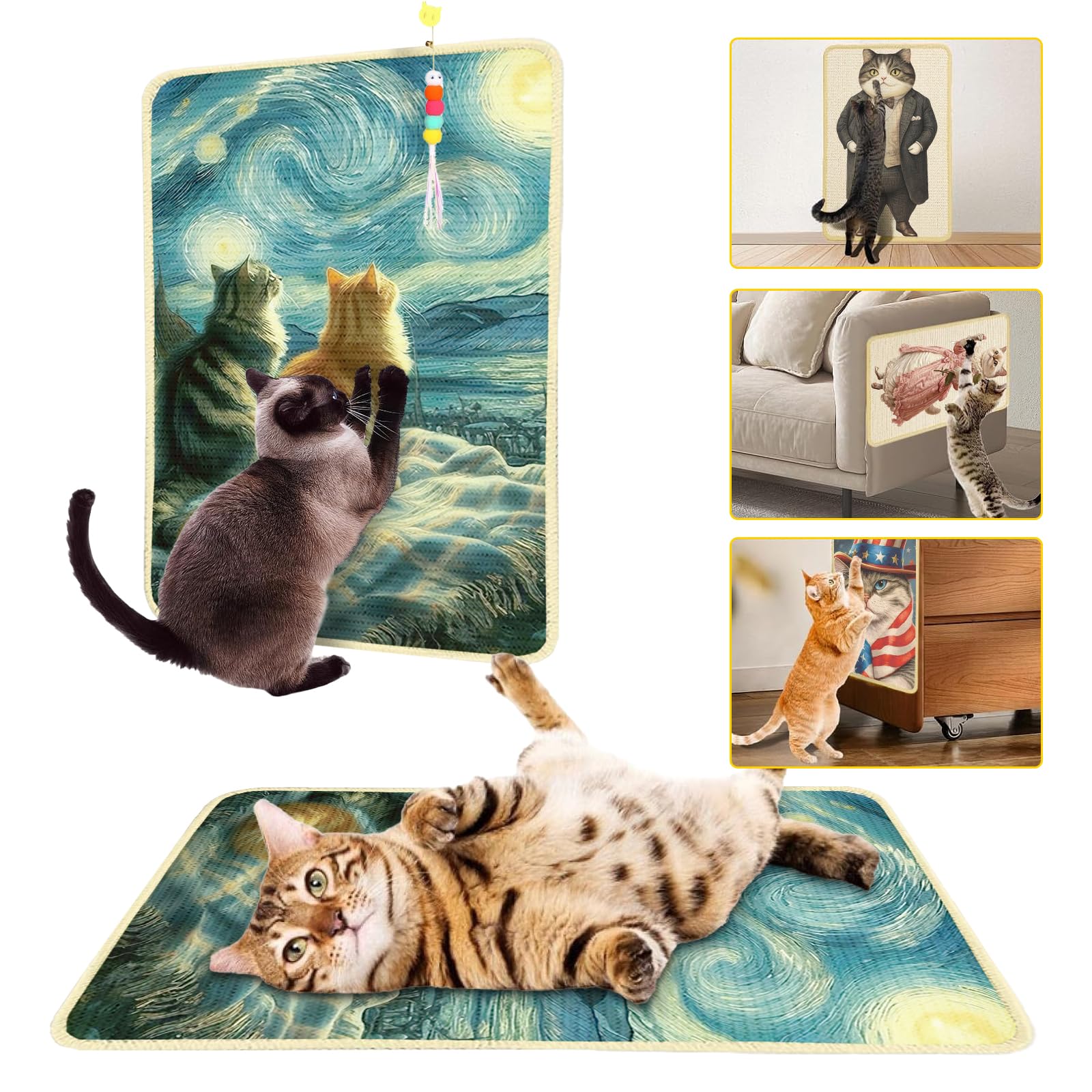 Sisal Cat Scratcher Mat,Decorative 22