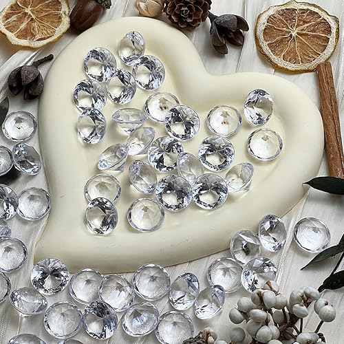 Maiangel 240 piezas de diamantes acrílicos falsos para relleno de jarrón, diamantes de imitación, diamantes de imitación para dispersión de mesa,