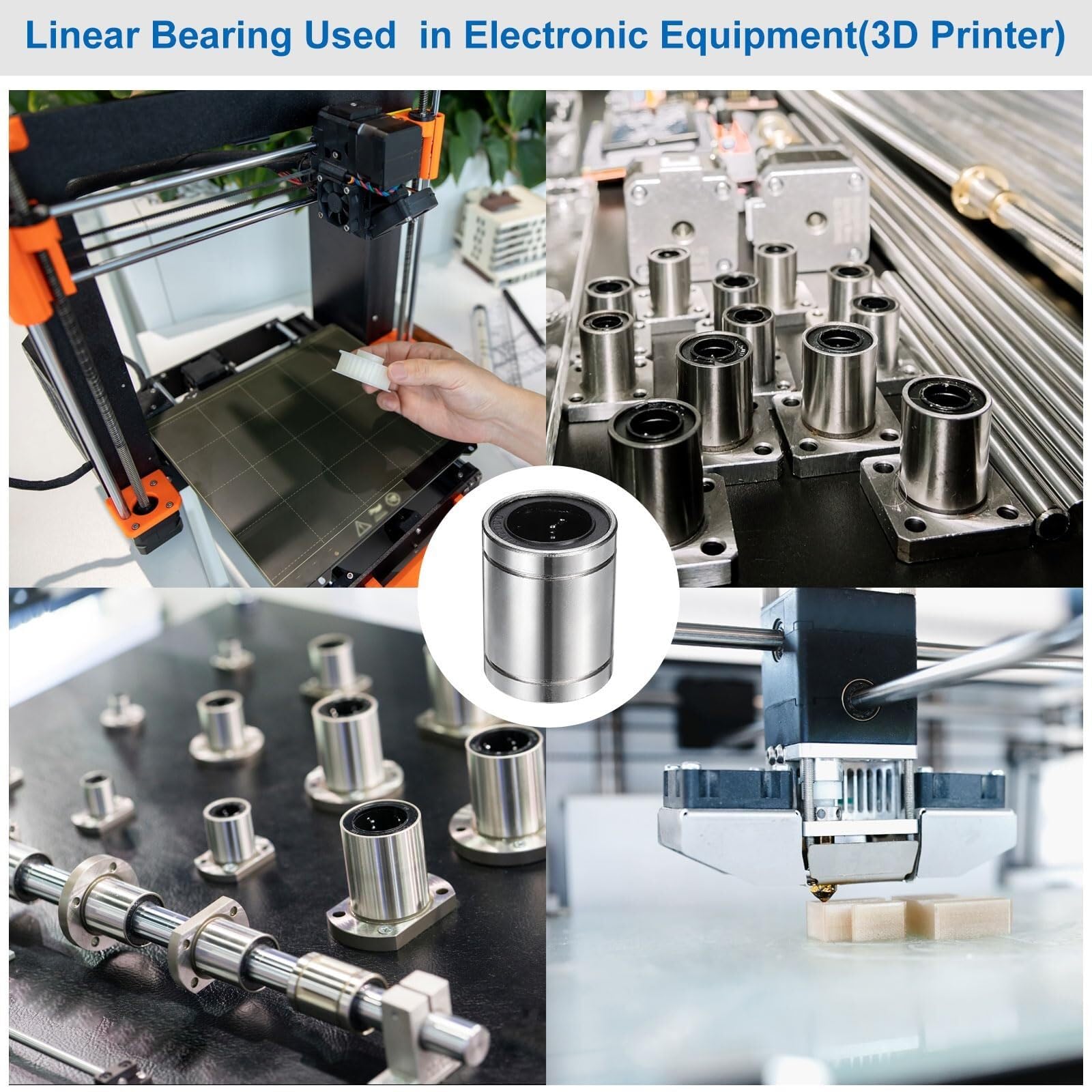 2 Stück LM12UU Linearkugellager 12mm Bohrung 21mm Außendurchmesser 30mm Länge doppelseitig gummiabdichtung für CNC 3D-Drucker