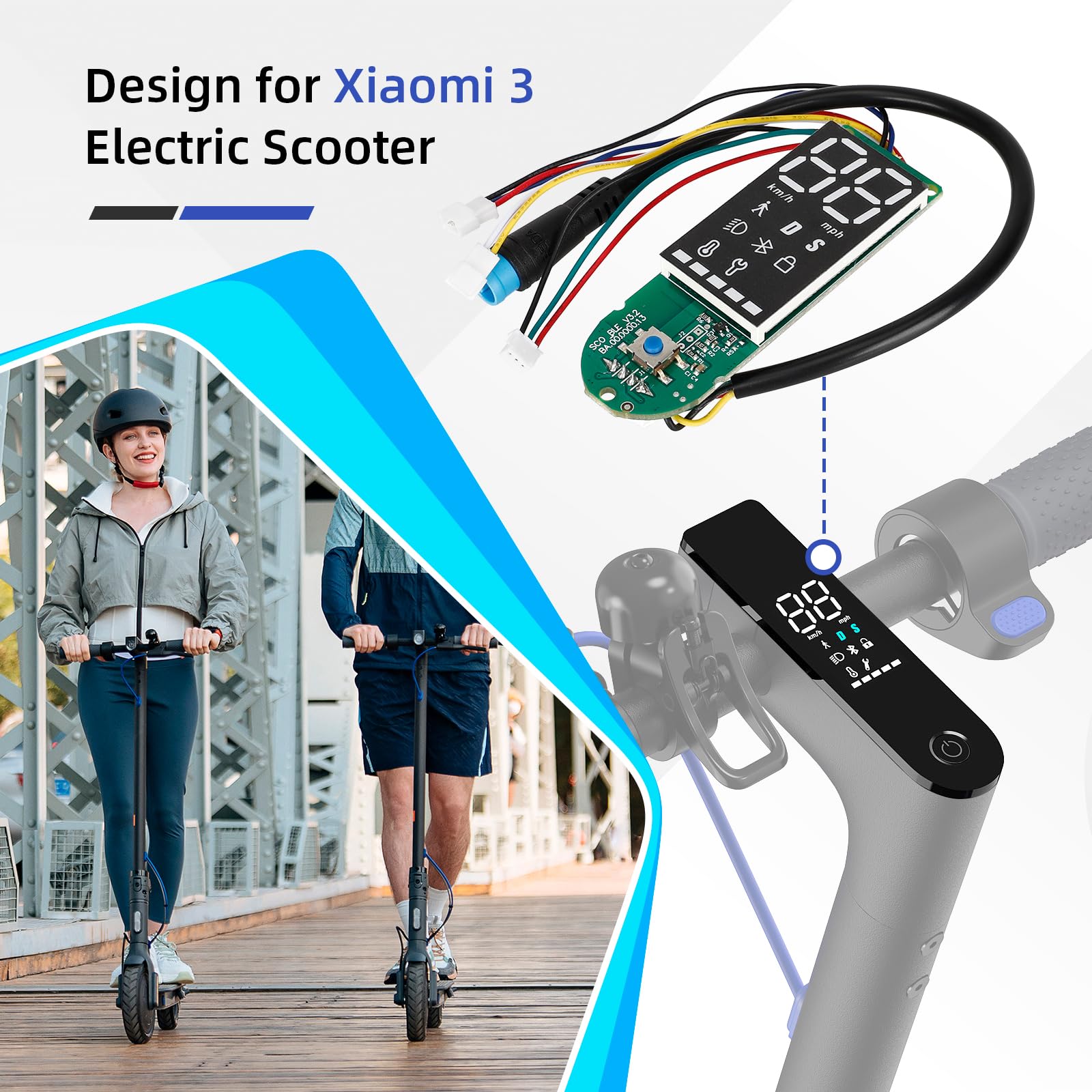 Tableau De Bord Bluetooth Pour Xiaomi MI3 – Pièce Détachée Avec Écran LED