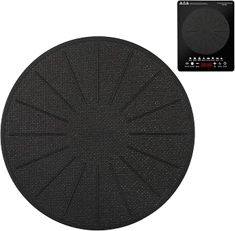 10 Inch Induction Cooktop Mat, Silicone Fiberglass Protector, Non-Slip Pad for Magnetic Stove, Heat-Resistant Induction Stovetop Cover