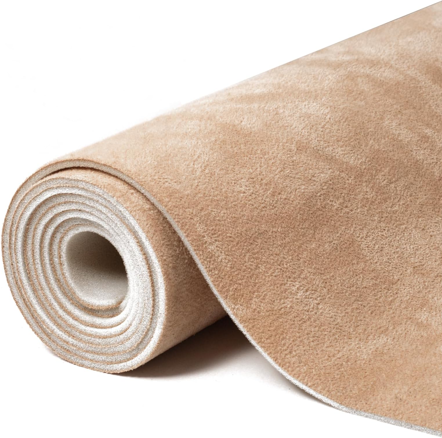 Suede Auto Headliner Fabric 92" L × 60" W with Foam Backing - Tube Packaging - -Beige Interior Replacement Material for Car/Truck/SUV/RV Roof - Home Repair/DIY Headliner Material
