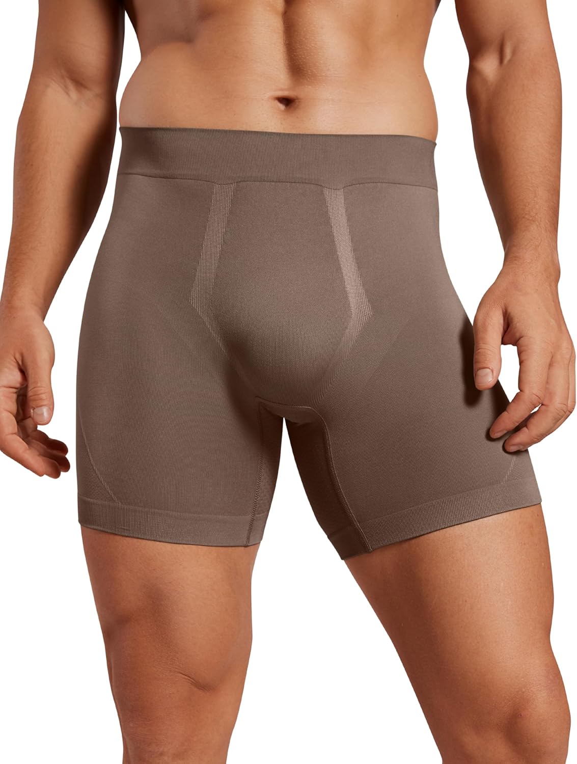 CRZ YOGA Men's Seamless 5" Boxer Briefs Breathable Sports Underwear (3-Pack)