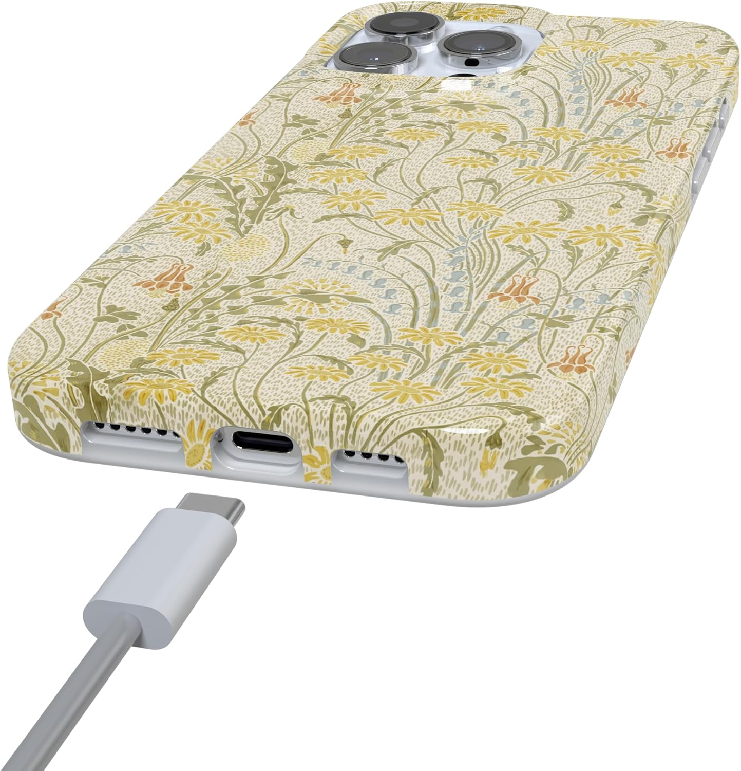 Casely iPhone 16 Pro Max Case | Boho Blooms | Golden Floral | Compatible with MagSafe | Classic Ultra Slim Design - Image 8