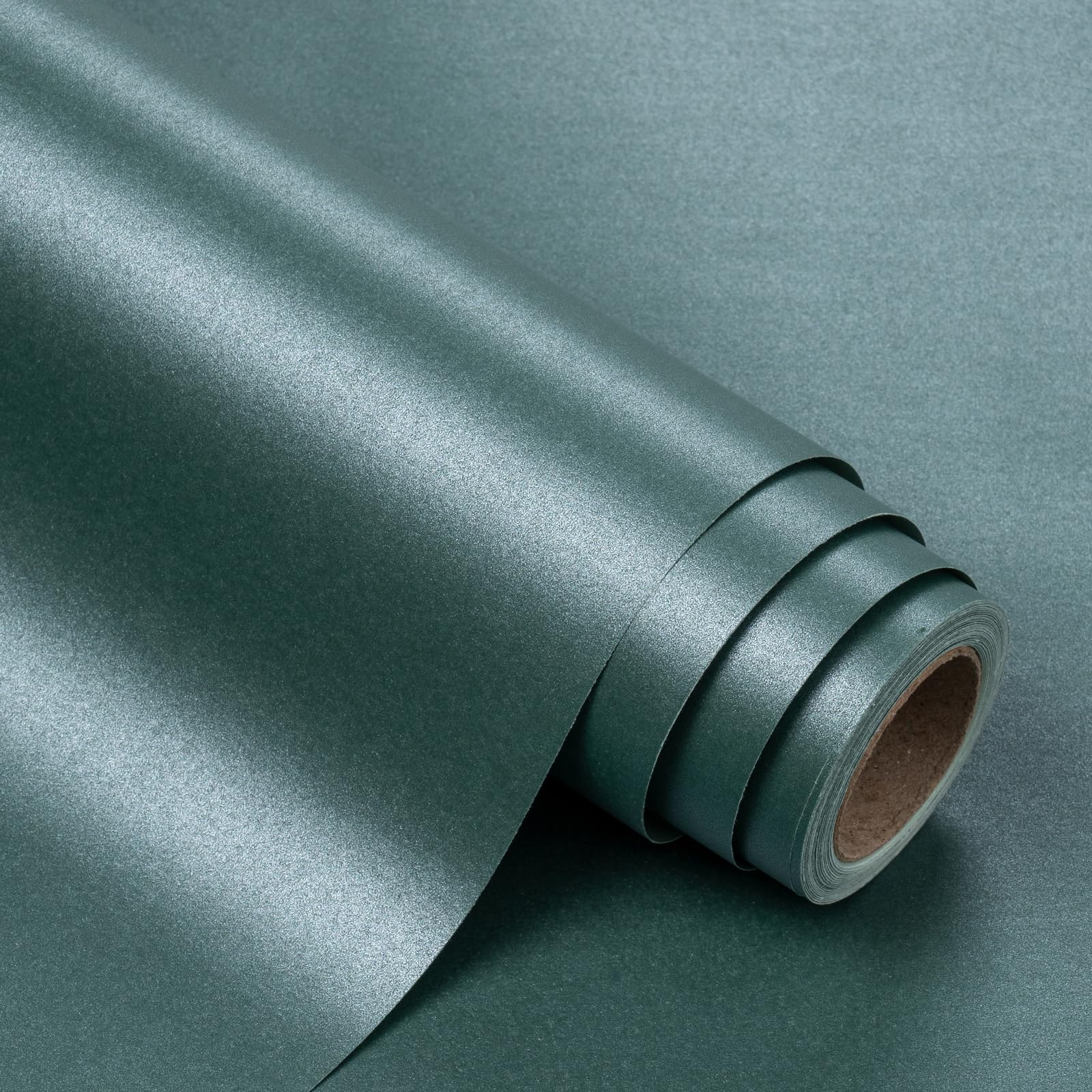 WRAPAHOLIC Dark Green Pearl Glossy Gift Wrapping Paper,Solid Color Matte Wrapping Paper - Perfect for Birthday,Baby Shower,Christmas,Wedding,Valentine's Day,Party - 17in x 32.8ft Roll, 46 Sq. Ft