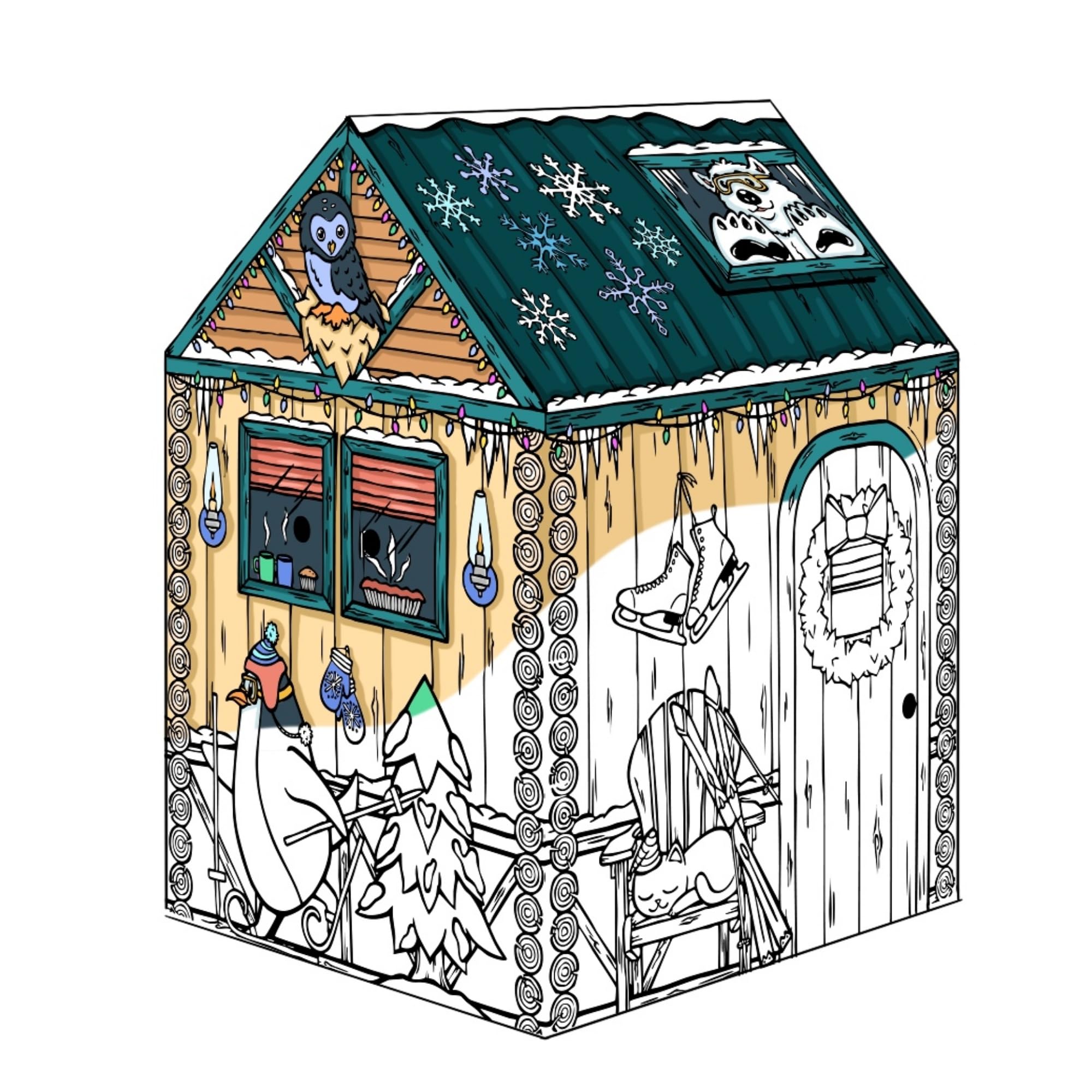 Kidkraft Playhouse Bankers Box At Play Color In Dinosaur