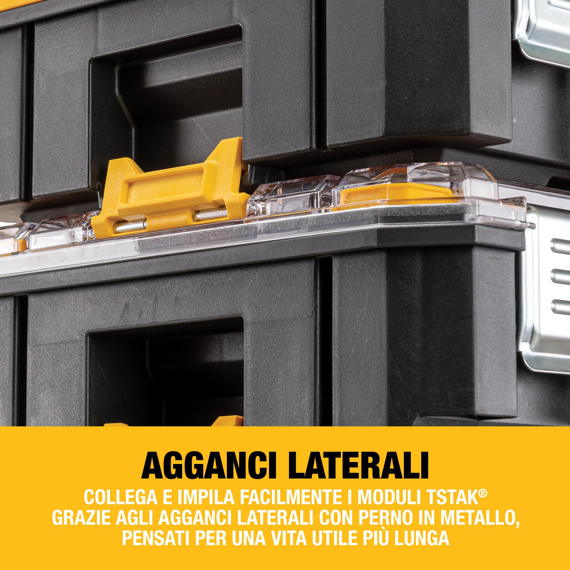 DEWALT TSTAK VI - Unità profonda porta elettroutensili con vasca portaoggetti, DWST83346-1