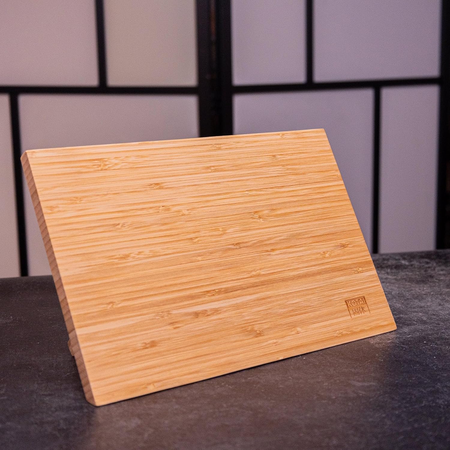 KOTAI | Magnetic Bamboo Knife Holder 12.6 x 8.6-inch | Powerful Hidden Magnet | Foldable Natural Bamboo Knife Storage | Holds 6–8 Knives | Scratch Free Surface | Space Saving Organizer